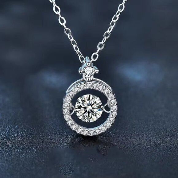Certified 1ct. t.w. Moissanite Dancing Necklace NEW - Picture 4 of 10